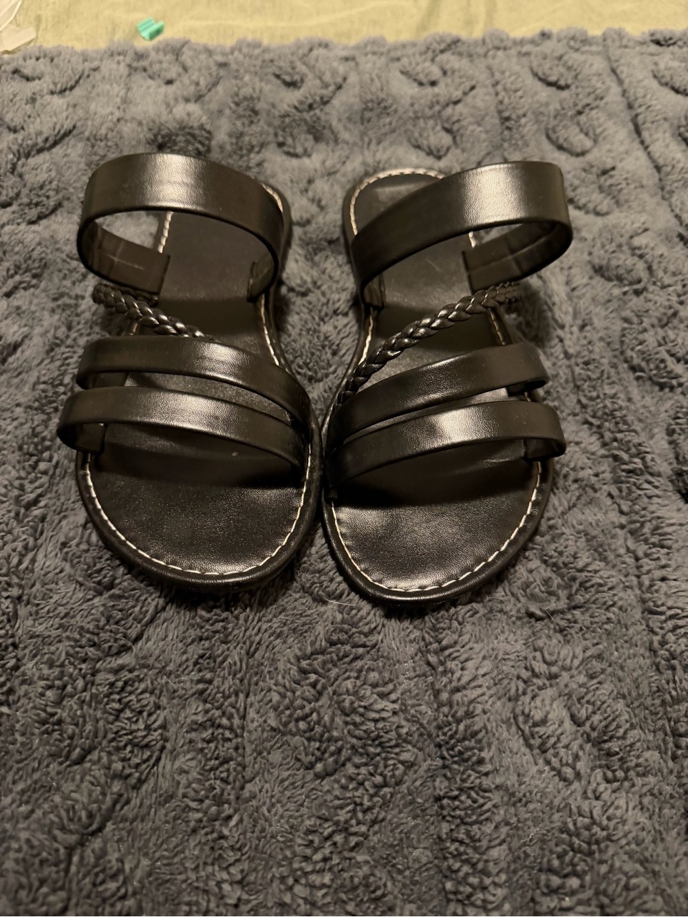 SHEIN Black Girls' Braided Strappy Sandals